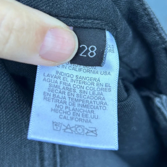 Fathers Daughter Denim,  Hanna Mid Rise Skinny in Charcoal, size 28 - Picture 10 of 11